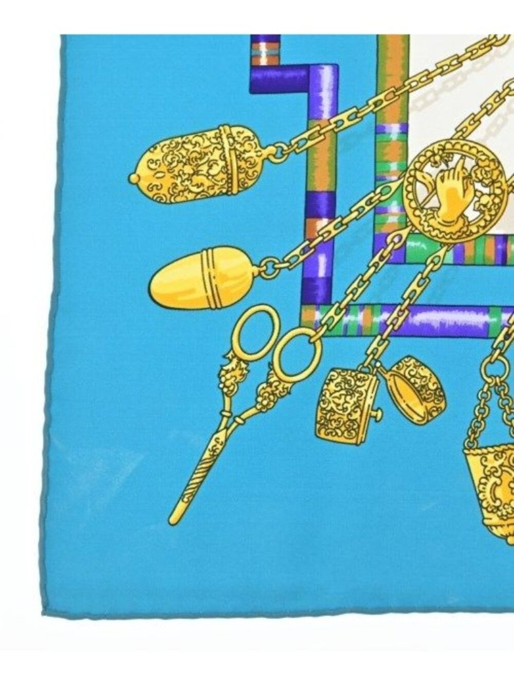 Hermes Bandana Scarf Blue - Picture 7 of 7